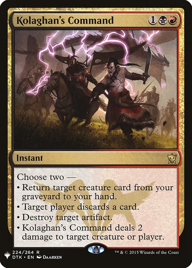 Kolaghan's Command (The List) - Magic: The Gathering in TCG Land