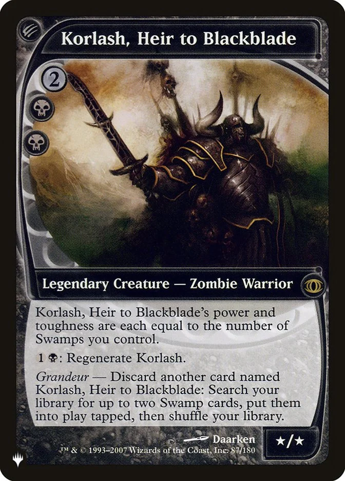 Korlash, Heir to Blackblade (The List) - Magic: The Gathering in TCG Land