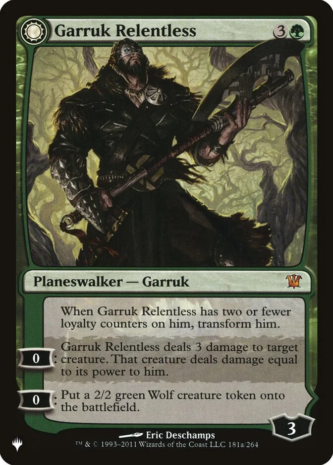 Garruk Relentless (The List) - Magic: The Gathering in TCG Land