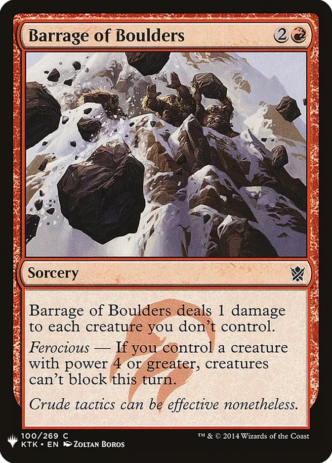 Barrage of Boulders (The List) - Magic: The Gathering in TCG Land
