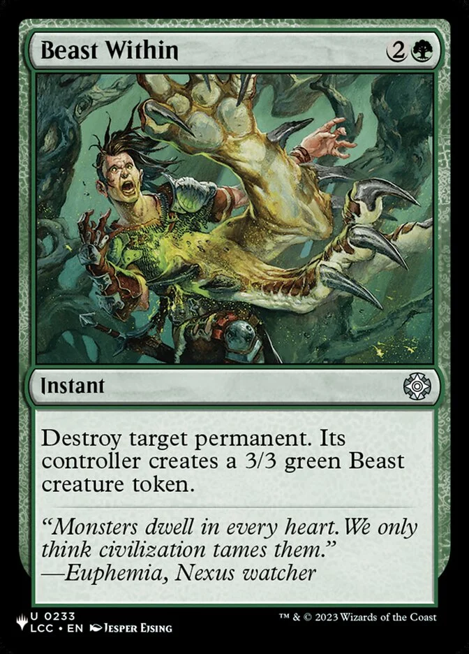 Beast Within (The List) - Magic: The Gathering in TCG Land