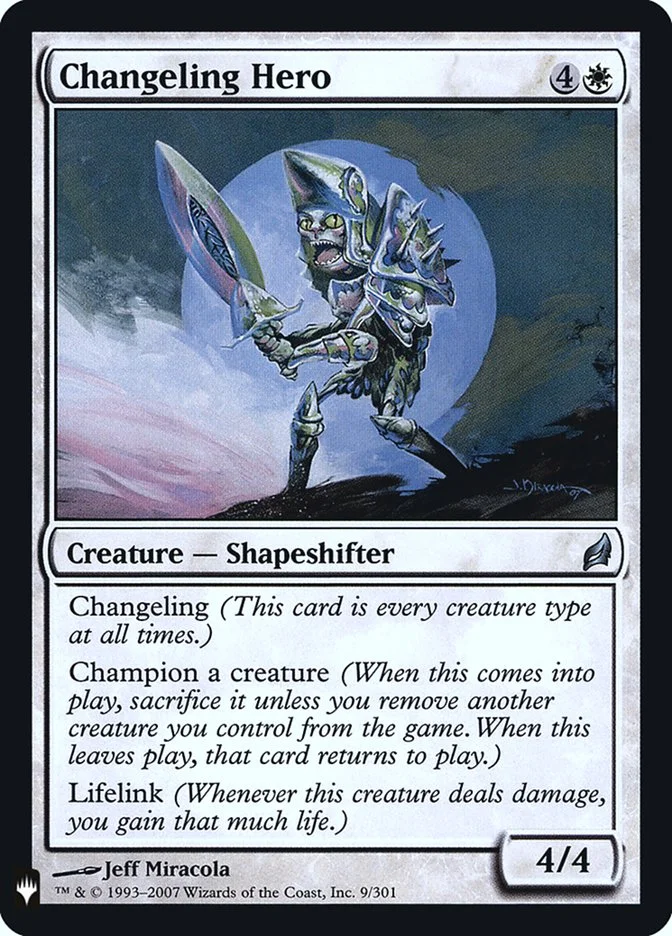 Changeling Hero (The List) - Magic: The Gathering in TCG Land
