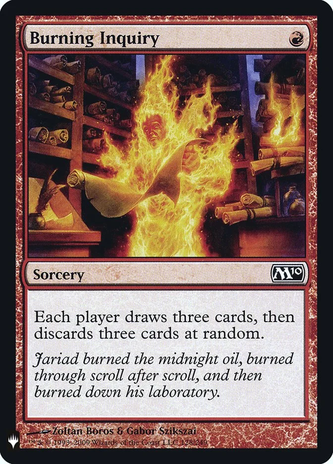 Burning Inquiry (The List) - Magic: The Gathering in TCG Land