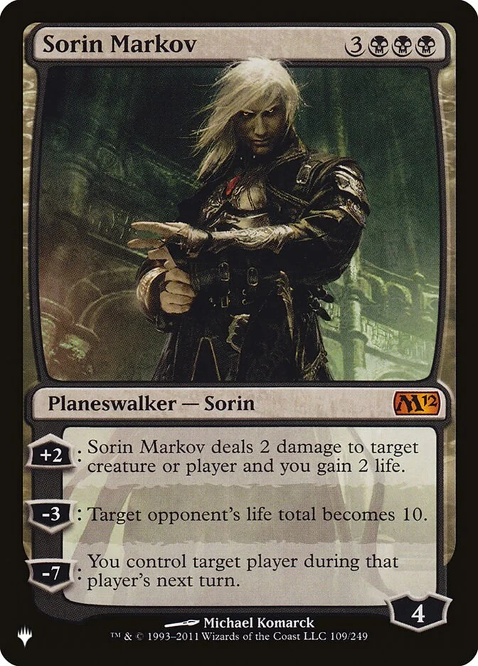 Sorin Markov (The List) - Magic: The Gathering in TCG Land