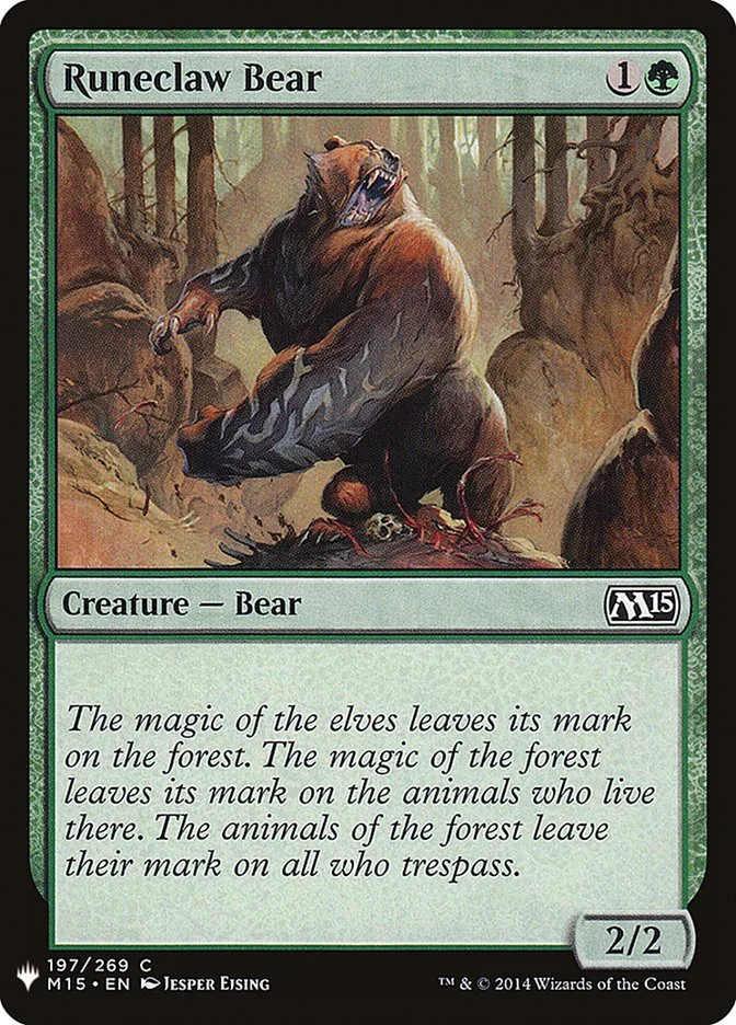Runeclaw Bear (The List) - Magic: The Gathering in TCG Land