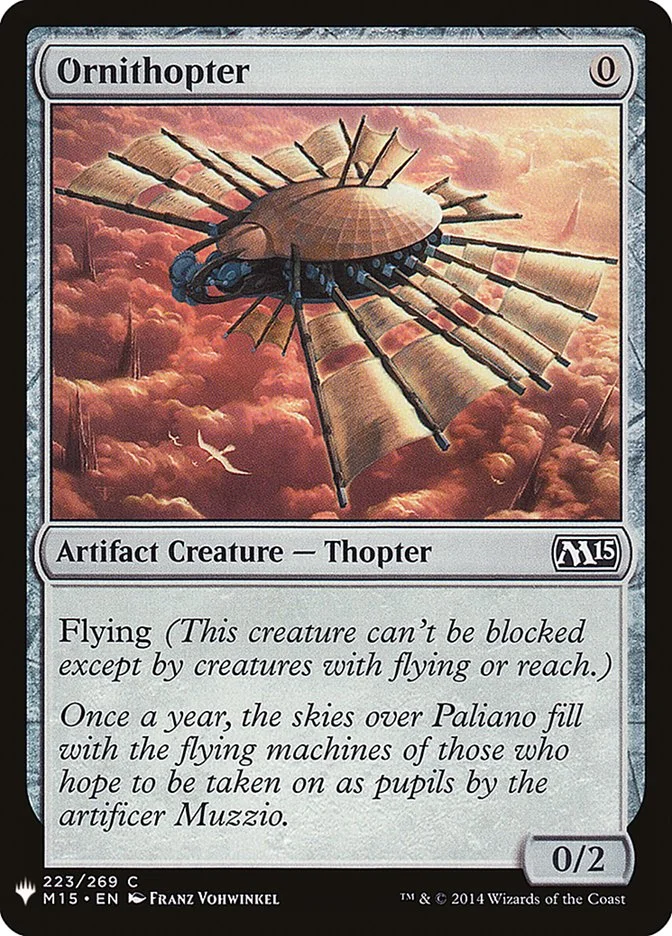 Ornithopter (The List) - Magic: The Gathering in TCG Land