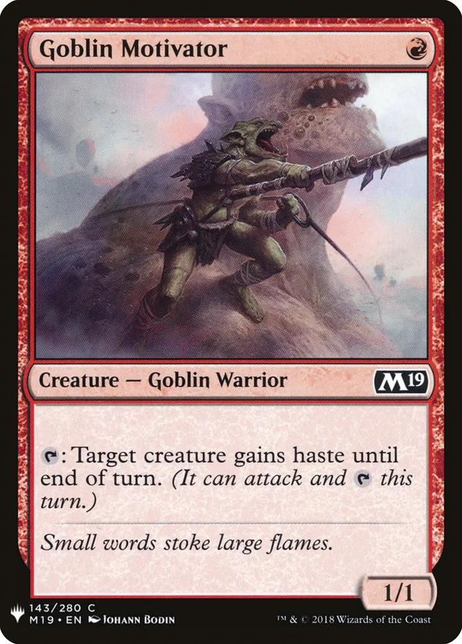 Goblin Motivator (The List) - Magic: The Gathering in TCG Land México