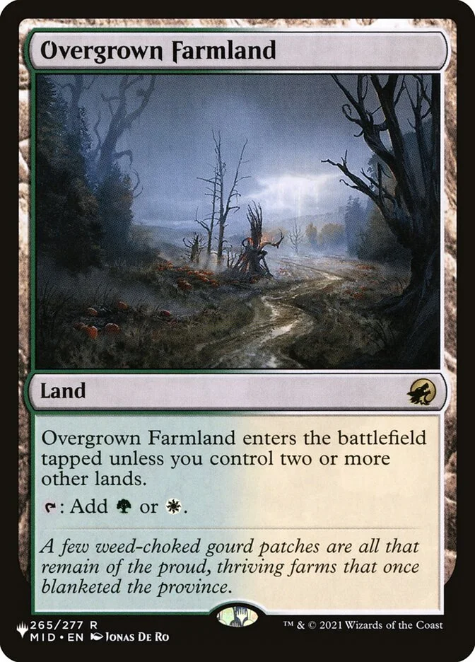 Overgrown Farmland (The List) - Magic: The Gathering in TCG Land