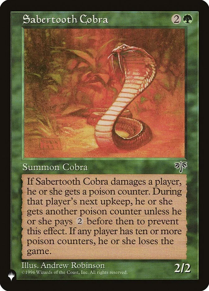 Sabertooth Cobra (The List) - Magic: The Gathering in TCG Land