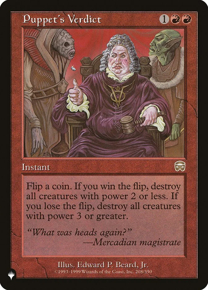 Puppet's Verdict (The List) - Magic: The Gathering in TCG Land