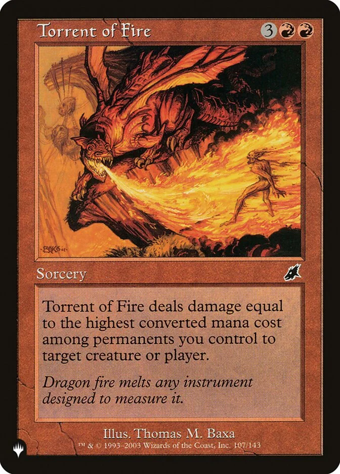 Torrent of Fire (The List) - Magic: The Gathering in TCG Land