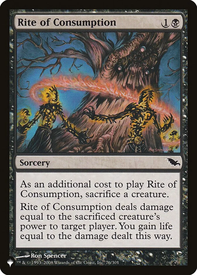 Rite of Consumption (The List) - Magic: The Gathering in TCG Land