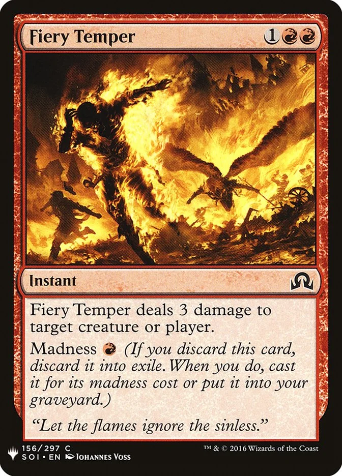 Fiery Temper (The List) - Magic: The Gathering in TCG Land