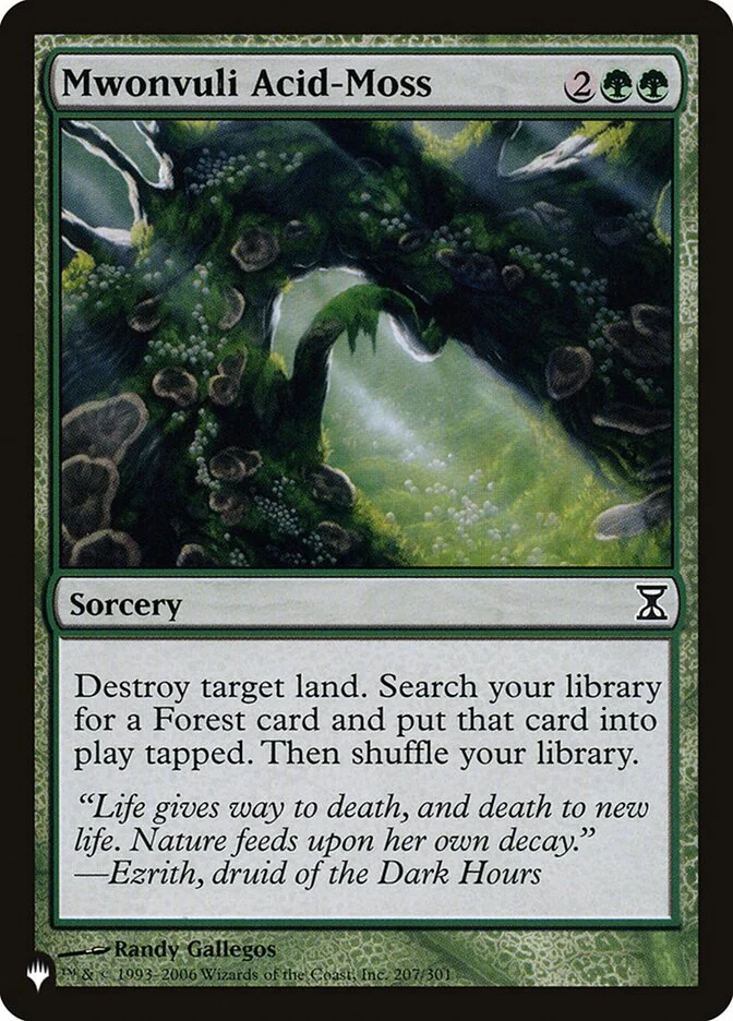 Mwonvuli Acid-Moss (The List) - Magic: The Gathering in TCG Land
