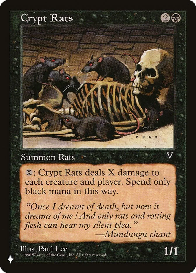 Crypt Rats (The List) - Magic: The Gathering in TCG Land