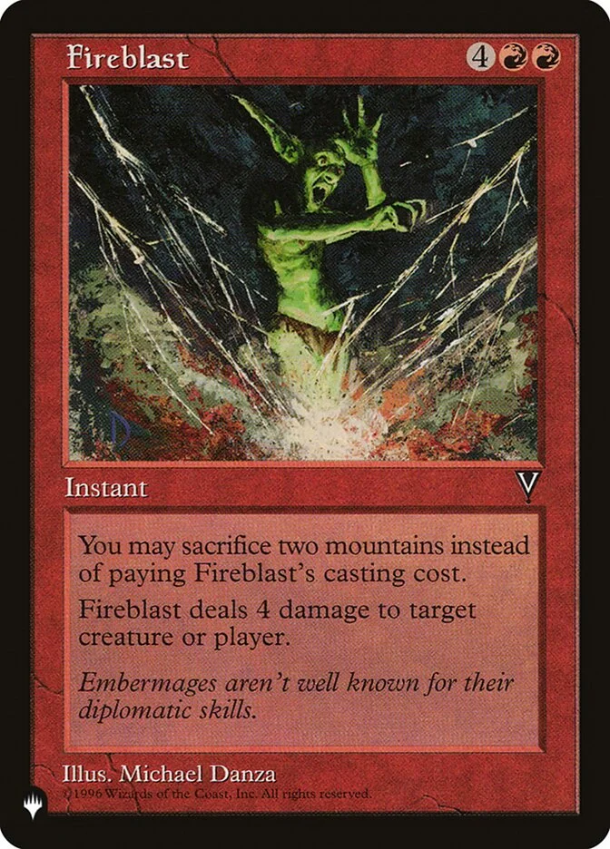 Fireblast (The List) - Magic: The Gathering in TCG Land
