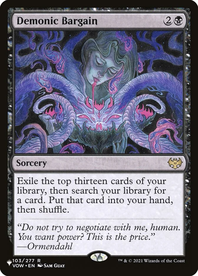 Demonic Bargain (The List) - Magic: The Gathering in TCG Land