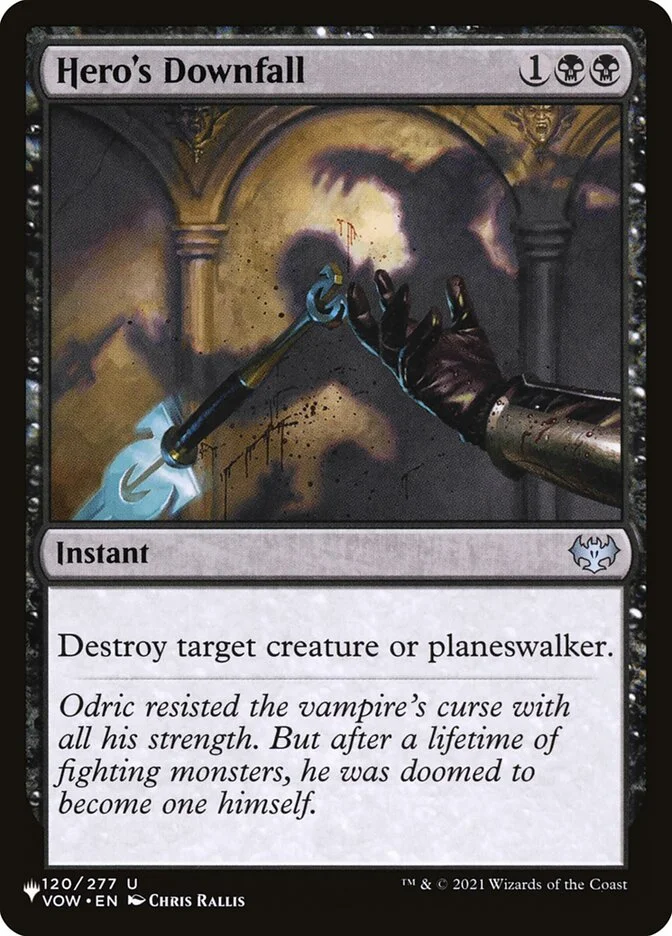 Hero's Downfall (The List) - Magic: The Gathering in TCG Land