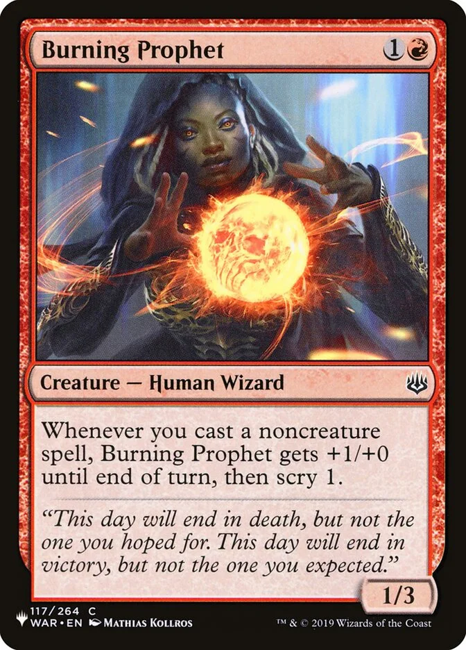 Burning Prophet (The List) - Magic: The Gathering in TCG Land