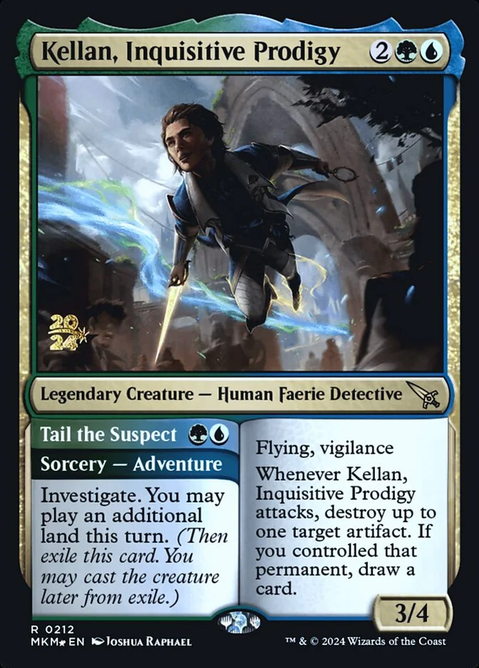 Kellan, Inquisitive Prodigy (Murders at Karlov Manor Promos) - Magic: The Gathering in TCG Land
