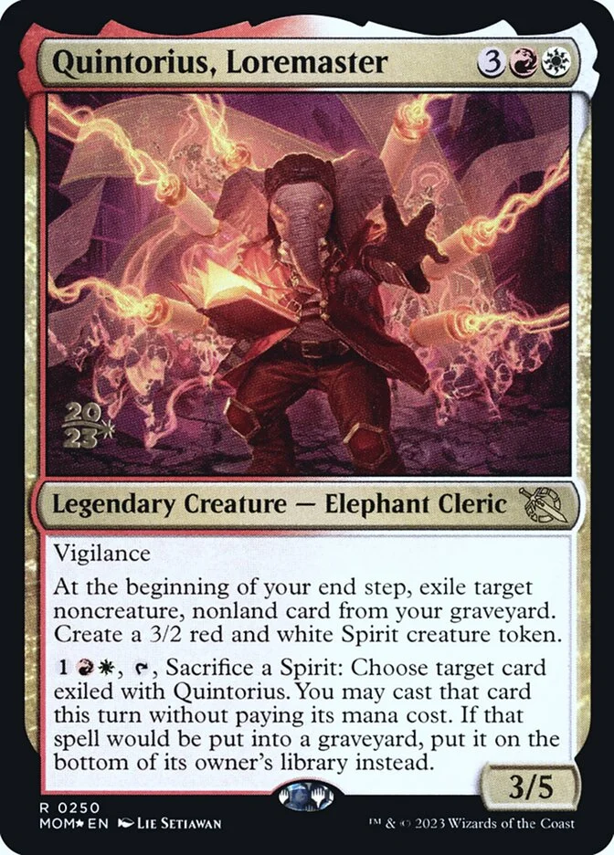 Quintorius, Loremaster (March of the Machine Promos) - Magic: The Gathering in TCG Land