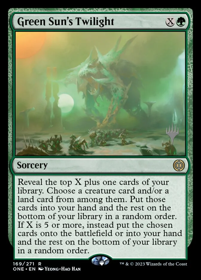 Green Sun's Twilight (Phyrexia: All Will Be One Promos) - Magic: The Gathering in TCG Land