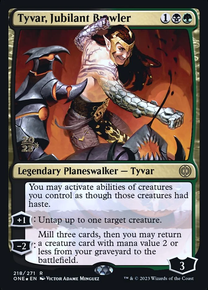 Tyvar, Jubilant Brawler (Phyrexia: All Will Be One Promos) - Magic: The Gathering in TCG Land México