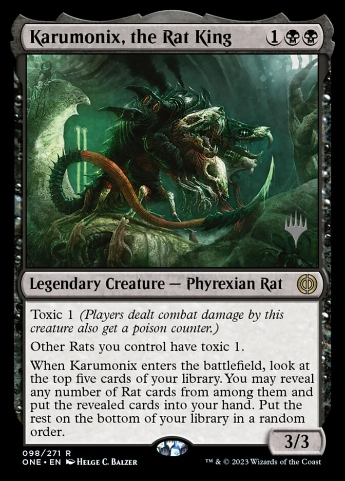Karumonix, the Rat King (Phyrexia: All Will Be One Promos) - Magic: The Gathering in TCG Land