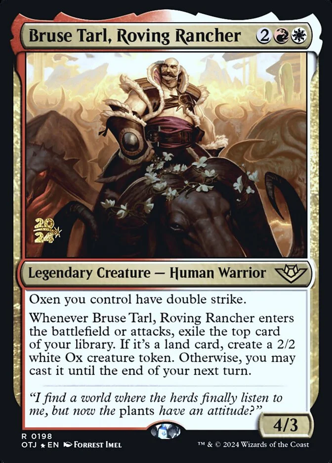 Bruse Tarl, Roving Rancher (Outlaws of Thunder Junction Promos) - Magic: The Gathering in TCG Land