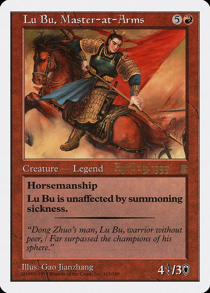 Lu Bu, Master-at-Arms (Portal: Three Kingdoms Promos) - Magic: The Gathering in TCG Land