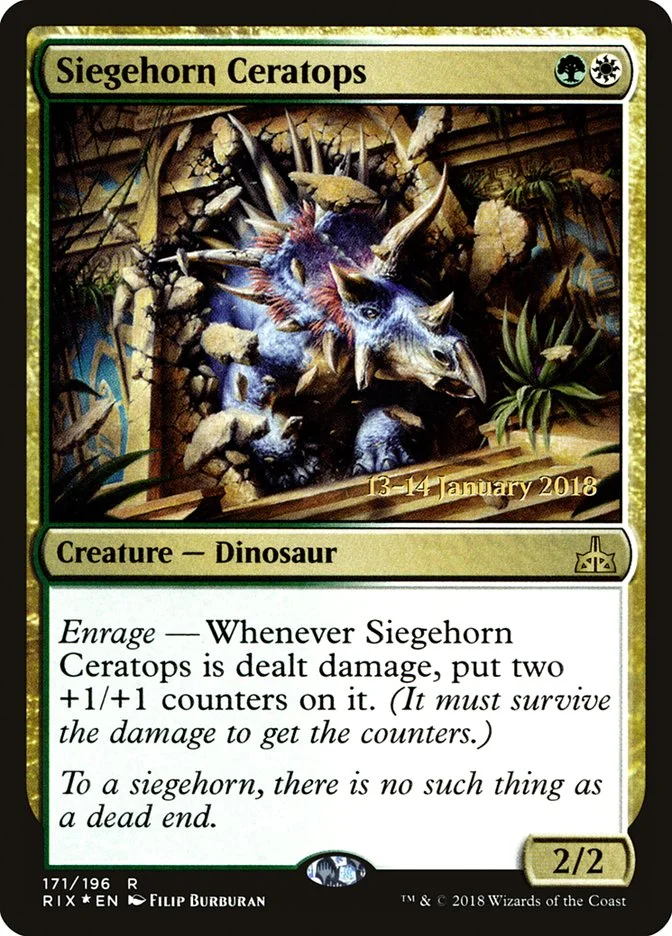 Siegehorn Ceratops (Rivals of Ixalan Promos) - Magic: The Gathering in TCG Land