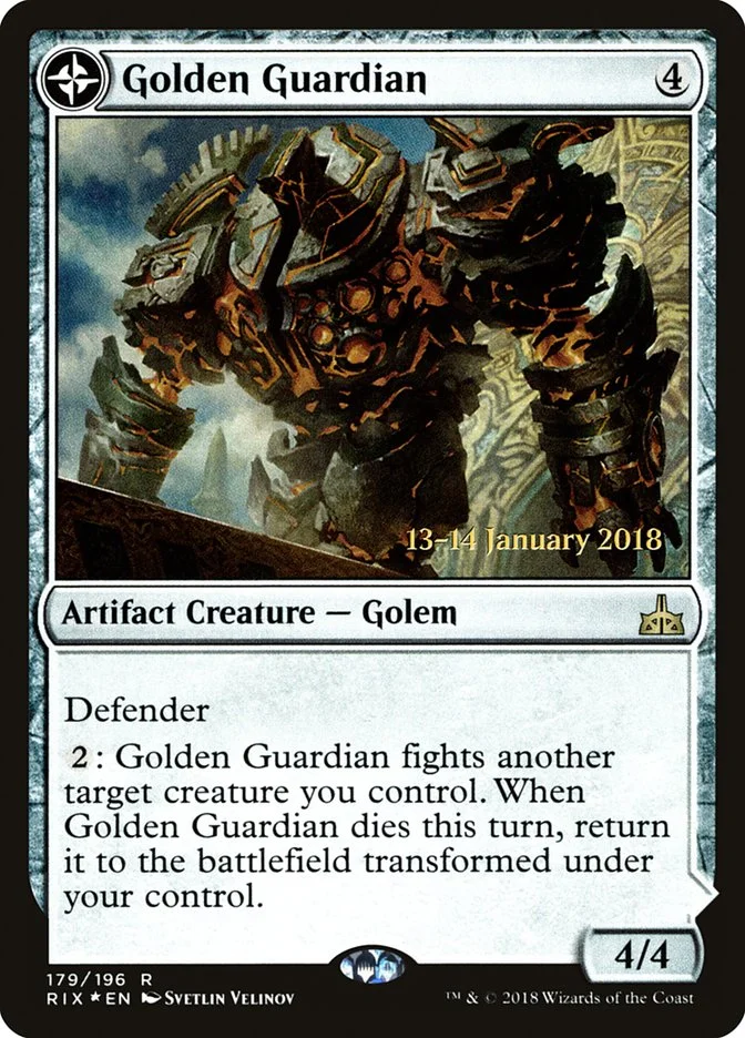Golden Guardian (Rivals of Ixalan Promos) - Magic: The Gathering in TCG Land
