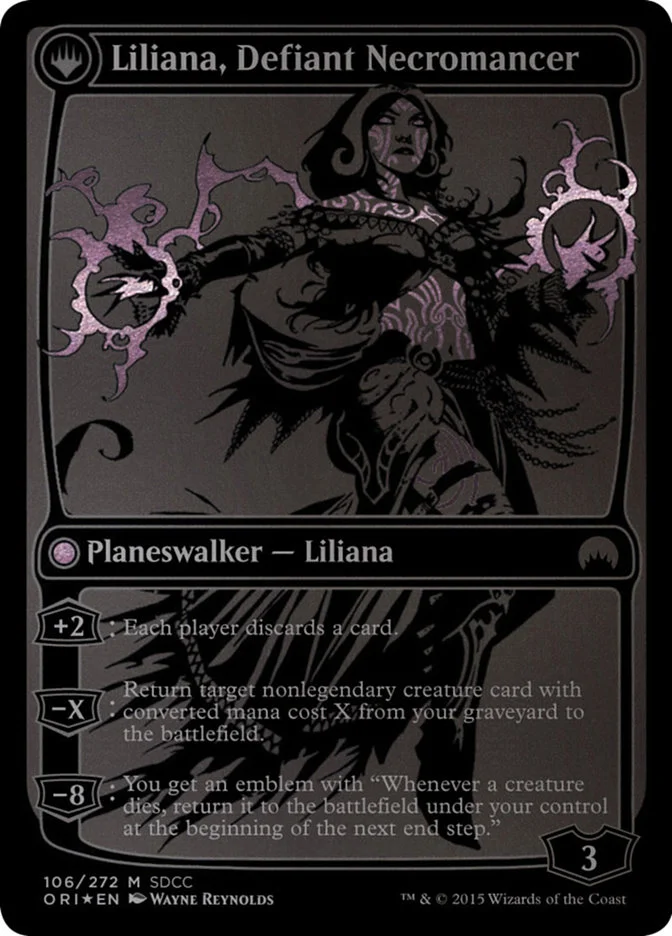 Liliana, Defiant Necromancer (San Diego Comic-Con 2015) - Magic: The Gathering in TCG Land México