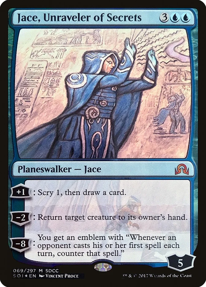 Jace, Unraveler of Secrets (San Diego Comic-Con 2017) - Magic: The Gathering in TCG Land México