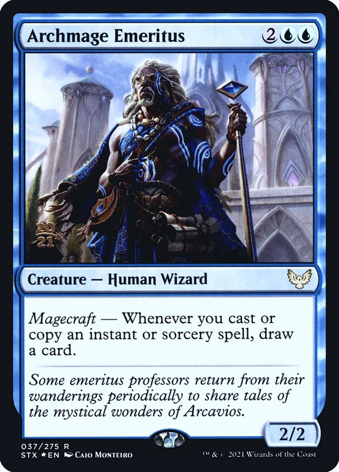 Archmage Emeritus (Strixhaven: School of Mages Promos) - Magic: The Gathering in TCG Land