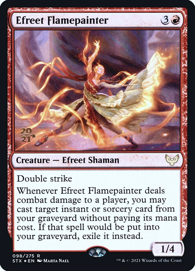 Efreet Flamepainter (Strixhaven: School of Mages Promos) - Magic: The Gathering in TCG Land