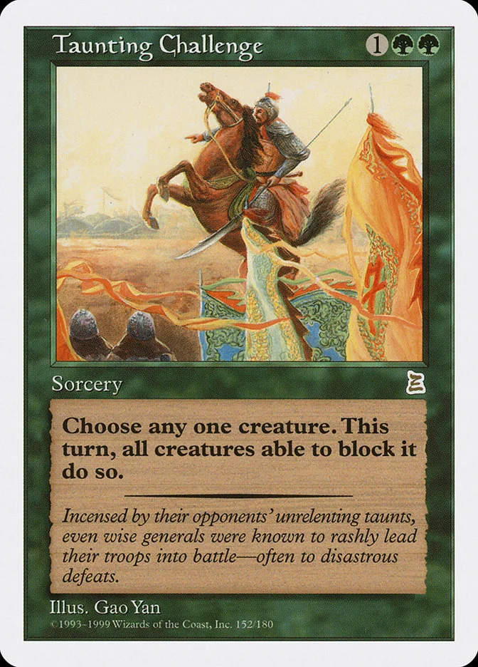 Taunting Challenge (Portal Three Kingdoms) - Magic: The Gathering in TCG Land