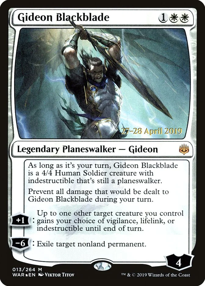 Gideon Blackblade (War of the Spark Promos) - Magic: The Gathering in TCG Land