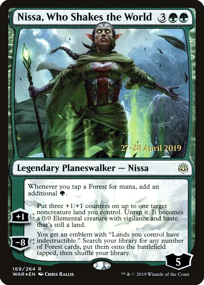 Nissa, Who Shakes the World (War of the Spark Promos) - Magic: The Gathering in TCG Land