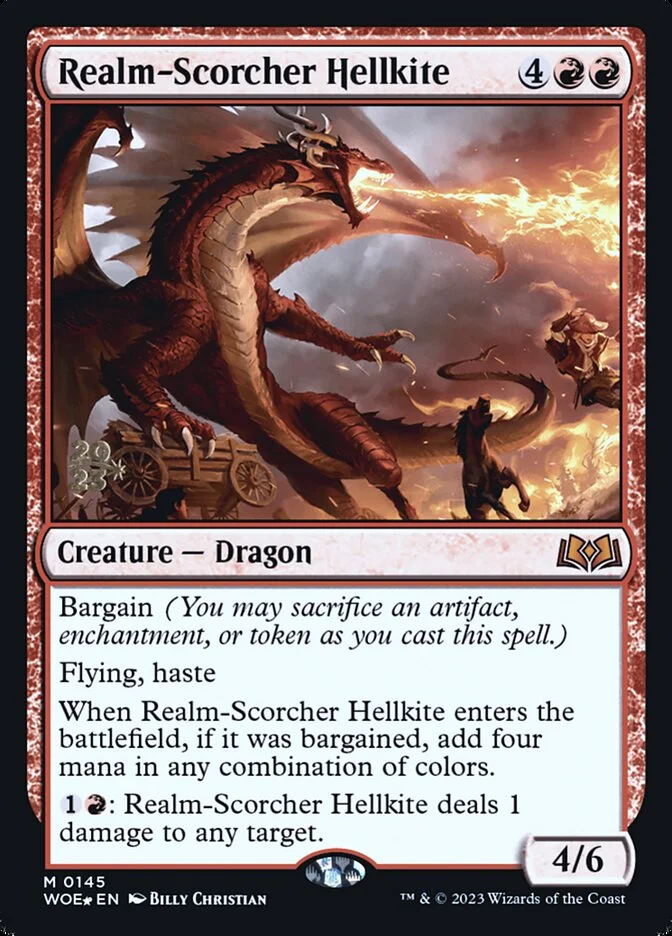 Realm-Scorcher Hellkite (Wilds of Eldraine Promos) - Magic: The Gathering in TCG Land