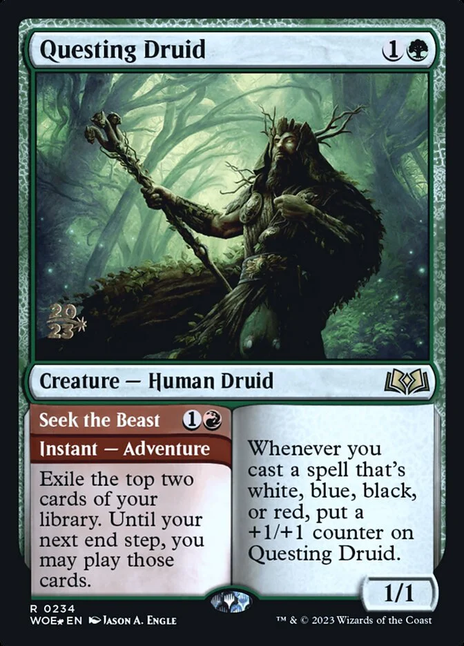 Questing Druid (Wilds of Eldraine Promos) - Magic: The Gathering in TCG Land México