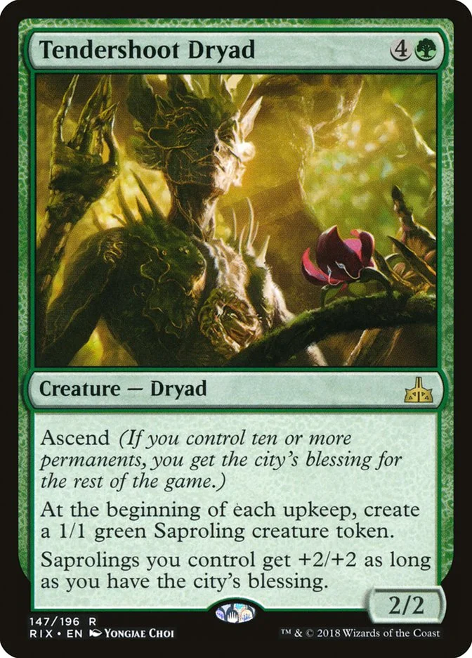 Tendershoot Dryad (Rivals of Ixalan) - Magic: The Gathering in TCG Land