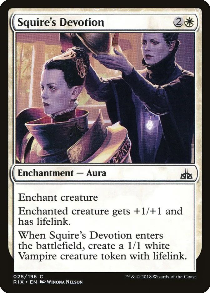 Squire's Devotion (Rivals of Ixalan) - Magic: The Gathering in TCG Land