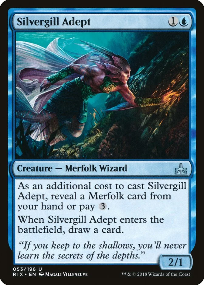 Silvergill Adept (Rivals of Ixalan) - Magic: The Gathering in TCG Land