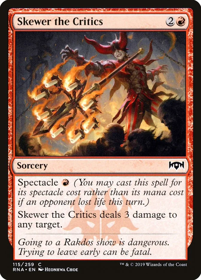 Skewer the Critics (Ravnica Allegiance) - Magic: The Gathering in TCG Land