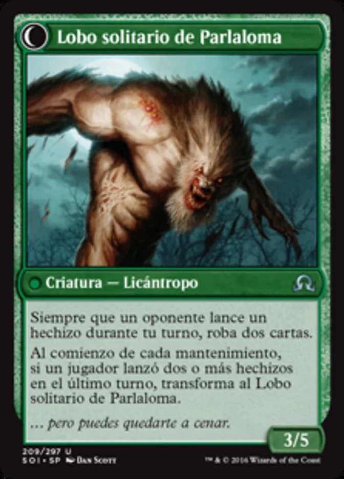 Lobo solitario de Parlaloma (Shadows over Innistrad) - Magic: The Gathering in TCG Land México