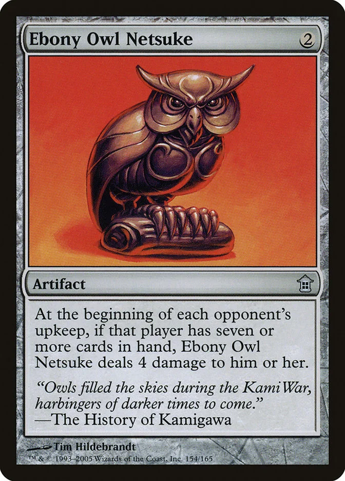 Ebony Owl Netsuke (Saviors of Kamigawa) - Magic: The Gathering in TCG Land México