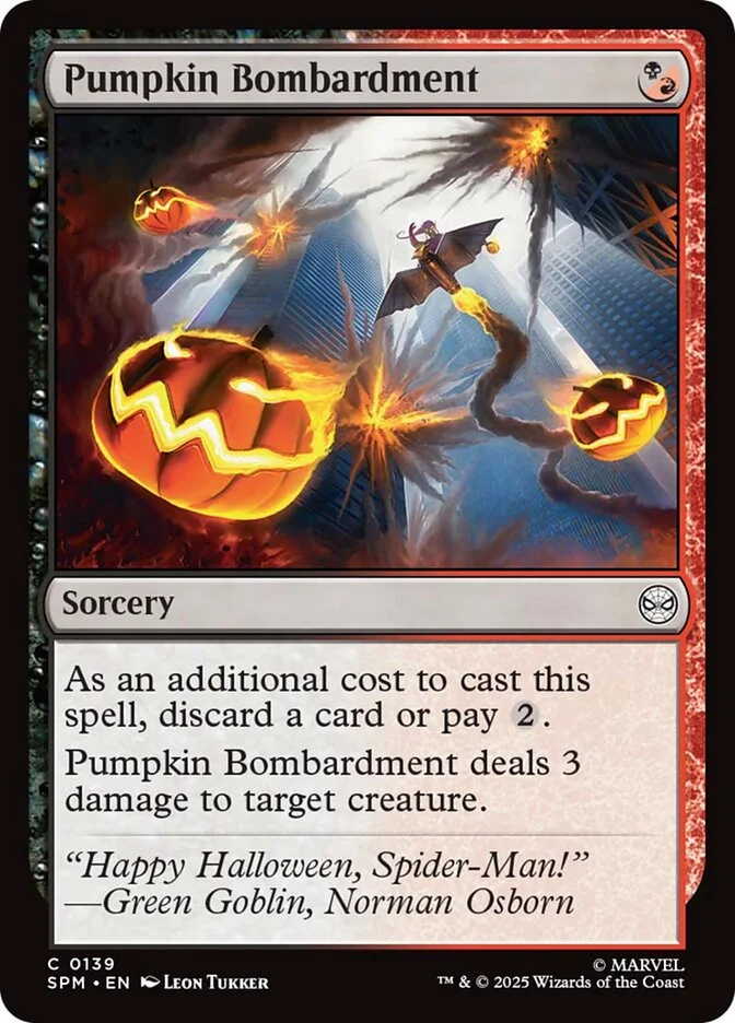 Pumpkin Bombardment (Marvel's Spider-Man) - Magic: The Gathering in TCG Land México