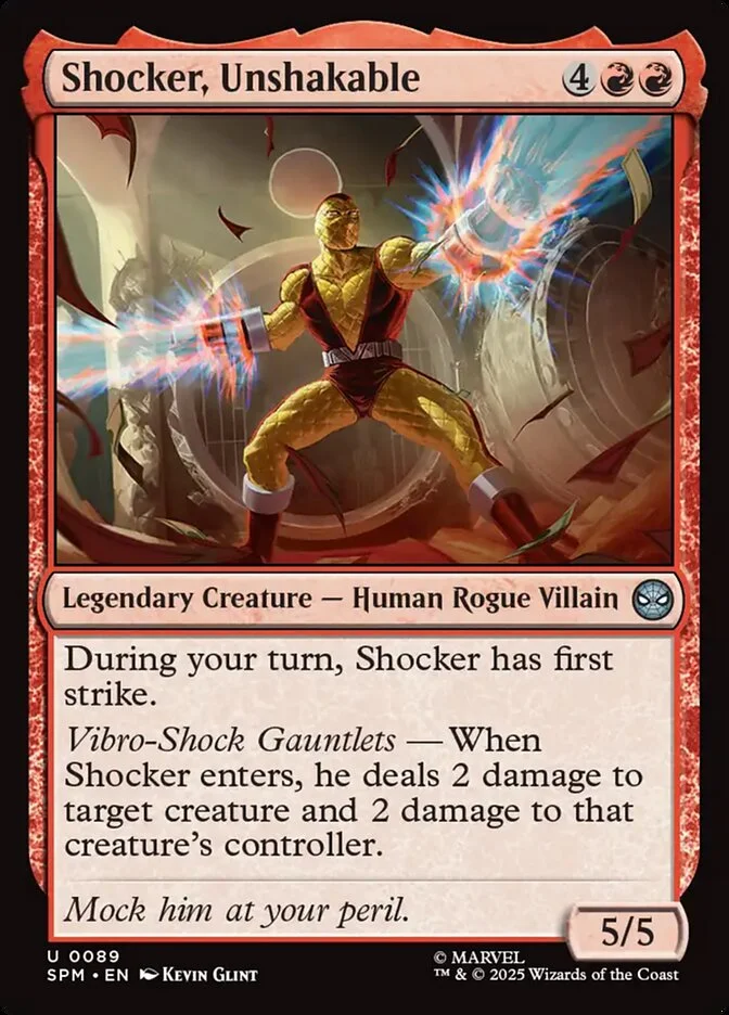Shocker, Unshakable (Marvel's Spider-Man) - Magic: The Gathering in TCG Land México