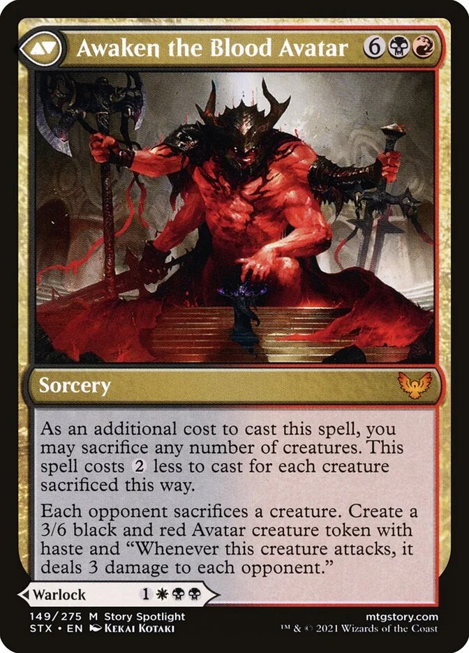 Awaken the Blood Avatar (Strixhaven: School of Mages) - Magic: The Gathering in TCG Land